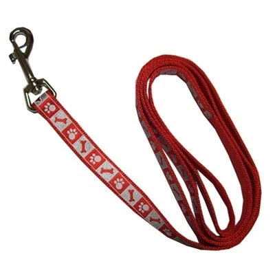 Brite Reflective Dog Leash, Red, 1-inch X 4-feet, Model 46984 B Rps04
