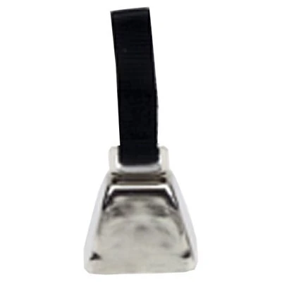 Small Nickel-plated Dog Cow Bell With Nylon Collar Attachment For Tracking