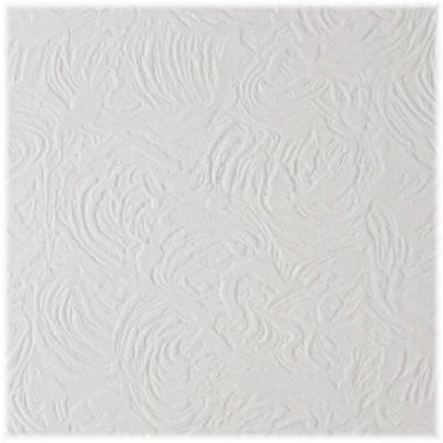 Wood Fiber Ceiling Tile, Embossed Swirl Pattern, 12 x 12 x 1/2-In.