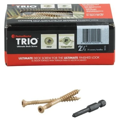 Deck Screws, Brown, 2.5-In., 75-Pk.