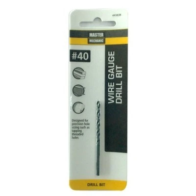 #40 2-3/8-inch Black Oxide Wire Gauge Drill Bit