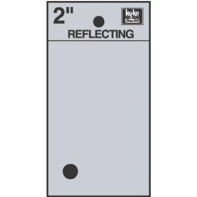 House Address Letter Period, Reflective Black/Silver Vinyl, Adhesive, 2-In.