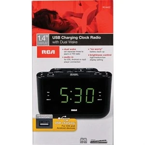 Clock Radio, Dual Wake, Black
