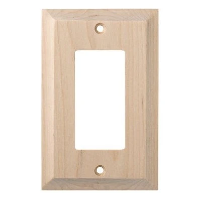 Huntsfield Unfinished Birch Decorator Rocker/gfi Wall Plate, 1-gang, Model W29446-un-u