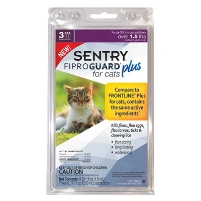 Fiproguard Plus Flea & Tick Squeeze On, For Cats, 3-Pk.