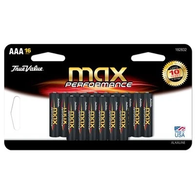 Aaa Alkaline Batteries, 16-pk, Model Tv824-16cf2, Mercury Free, 10-year Shelf Life