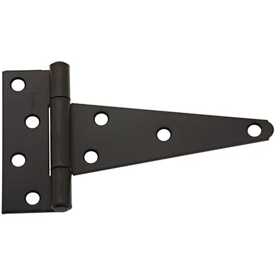 2PK 6" BLK HVY T-Hinge