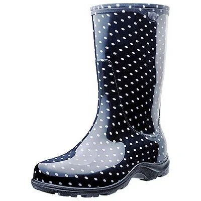 Tall Boot, Black Polka Dot, Women's Size 10