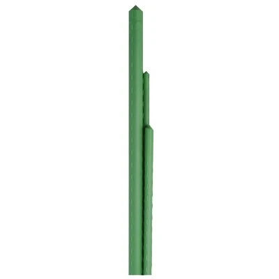 Super Steel Stake 5-ft. Green Pe Covered, Pointed, Ribbed, Rustproof, 3-pk