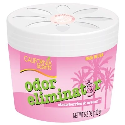 Odor Eliminator Gel, Strawberries & Cream, 5.2 Oz - Eco-friendly Formula
