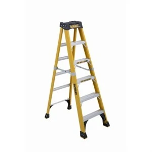 6-foot Fiberglass Step Ladder, 375-lbs. Capacity, Type 1aa With Mega Top