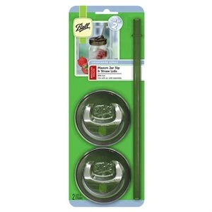 Sip N Straw Lids, Fits Regular Mouth Mason Jars, 4-Pk.