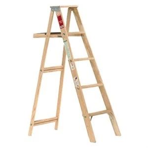 Wood Step Ladder, Type III, 5-Ft.