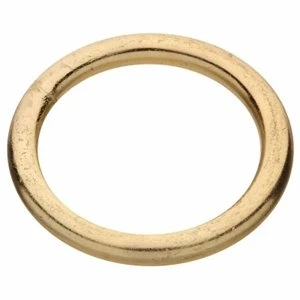 Steel Connecting Ring, Brass Plated, 2.5-In. x #2