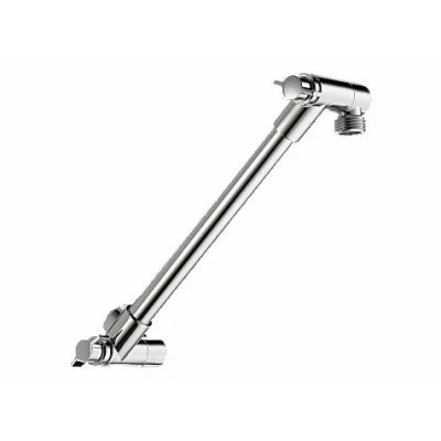 Adjustable Shower Arm, Chrome, 10-In.