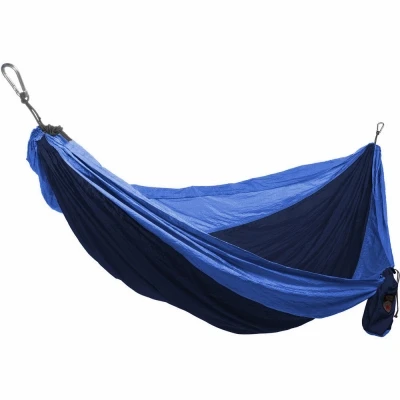 Double Parachute Hammock, Nylon, Blue, Model Dh-02, Extra Roomy For Two