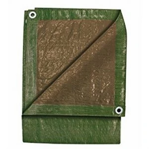 Wood Pile Tarp Green and Brown 8 Feet by 32 Feet Heavy Duty