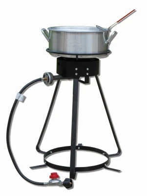 24-inch Bolt Together Outdoor Cooker With 10-quart Aluminum Fry Pan