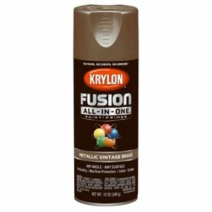 Fusion All-In-One Spray Paint & Primer, Metallic, Vintage Brass, 12-oz.