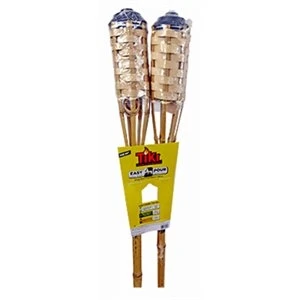 Barbados Bamboo Torch With Flame Keeper, 57-in., 2-pk, 12 Oz Canister