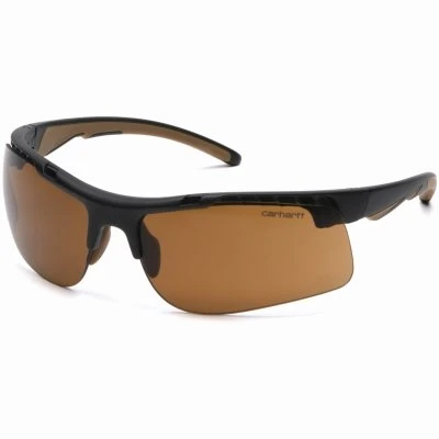 Rockwood Safety Glasses, Black Frame, Sandstone Bronze Anti-Fog Lens