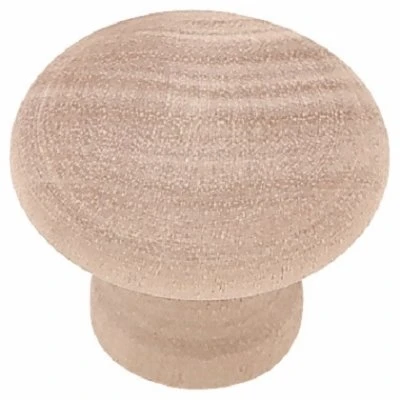 Rowland Cabinet Knob, Birch Wood, 1-3/16-In. Round