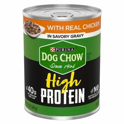 High Protein Chicken and Gravy Dog Food, 13 Ounce Can