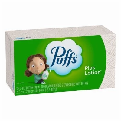 Plus Lotion Facial Tissues, 124-Ct.