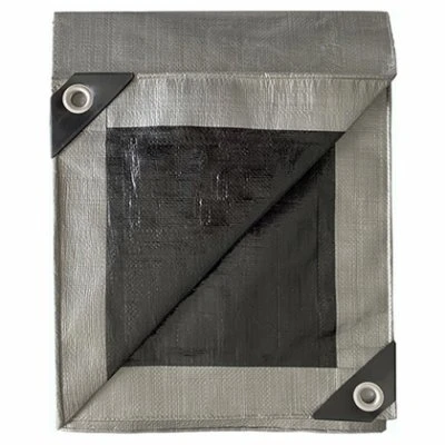 Storage Tarp Cover, Silver/Black Polyethylene, 20 x 30-Ft.