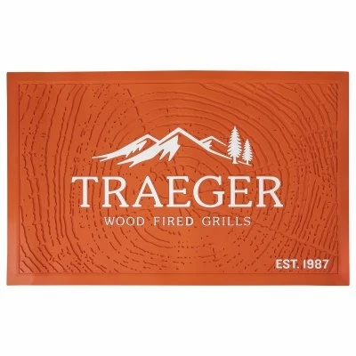 Grill Mat with Logo, PVC, 47.5 x 29.5-In.