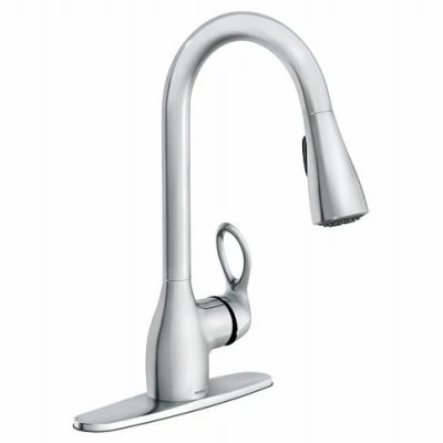 Kleo Single Handle, High Arc Kitchen Faucet, Pull-Down Spray, Chrome