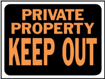  Private Property/Keep Out  Sign, Plastic, 9 x 12-In.