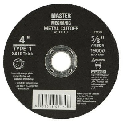 Metal-cutting Wheel, 4 X .045 X 5/8-inch For Ferrous & Stainless Steel