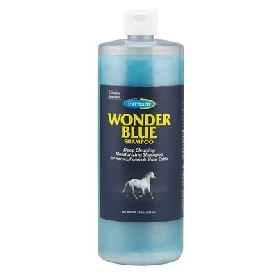 Wonder Blue Horse Shampoo With Aloe Vera, 32-ounce For Horses & Show Cattle