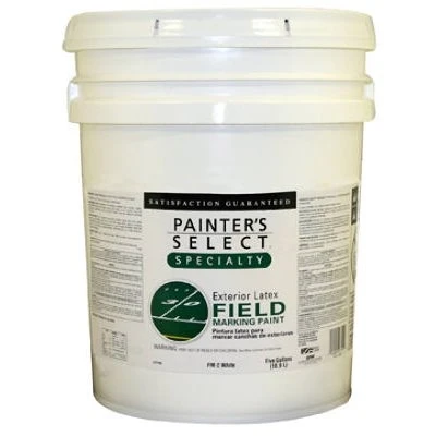 Specialty Flat White Latex Field Marking Paint, 5 Gallon Pail