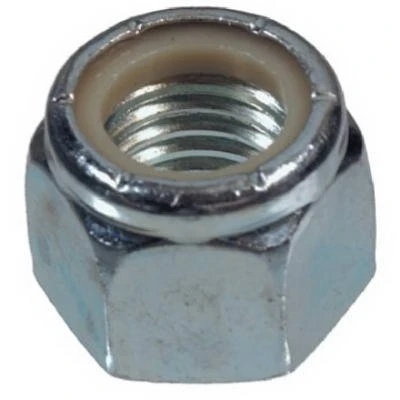 Nylon Insert Lock Nut, Zinc Plated Steel, Coarse Thread, 3/8-16, 100-Pk.