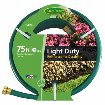 Garden Hose, Nylon-Reinforced 3-Ply Vinyl, Light duty, 5/8-In. x 75-Ft.