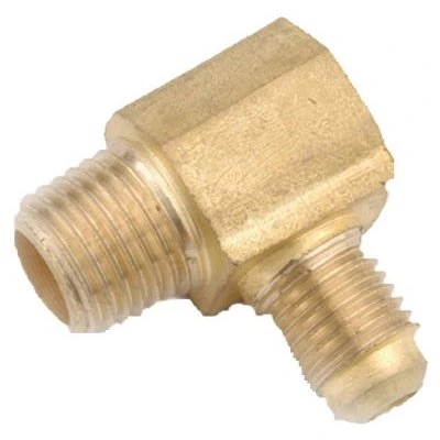 Pipe Fitting, Flare Elbow, Lead Free Brass, 3/8 Flare x 1/4 In. MPT