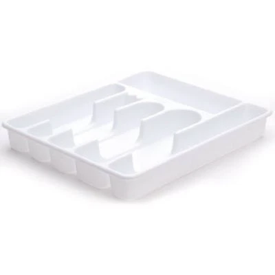 Plastic Cutlery Tray, White, Large