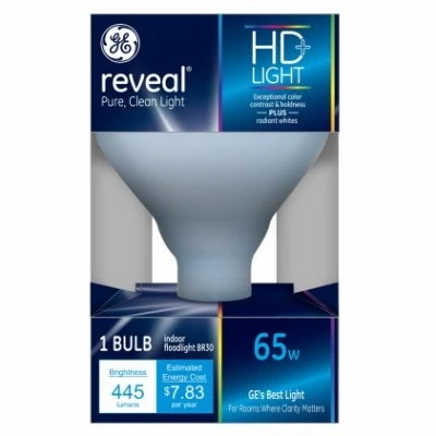 Reveal Reflector Flood Light Bulb, R30, 65-Watts