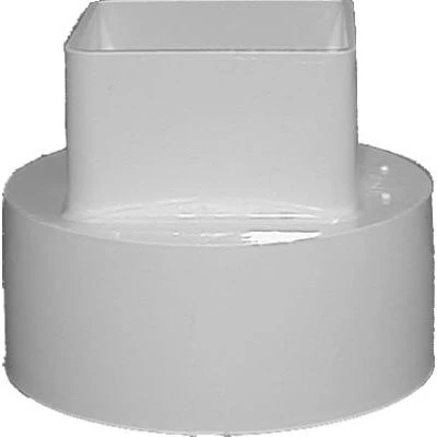 Gutter Downspout Adapter, White