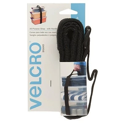 All Purpose Fastening Strap w/Handle, Black, 6-Ft. x 2-In.,