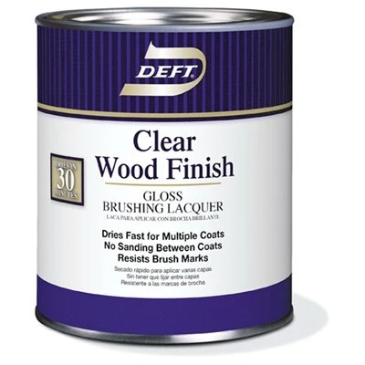 Wood Finish Brushing Lacquer, Clear Gloss, 1-Qt.
