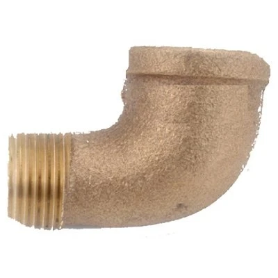 Rough Brass Street Elbow, 90 Degrees, 3/4 In.