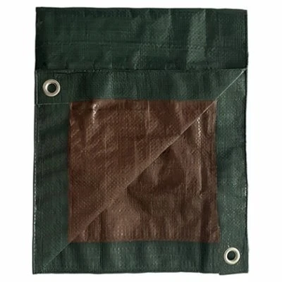 Storage Tarp Cover, Hunter Green/Brown Polyethylene, 20 x 30-Ft.