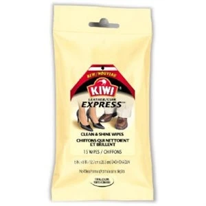 Express Leather Clean Shine Wipes 15 Ct