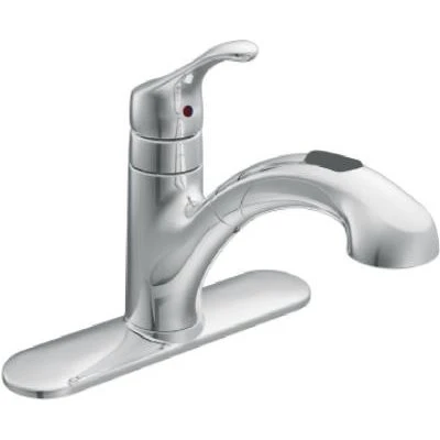 1-Handle Kitchen Faucet With Pull-Out Spray, Chrome