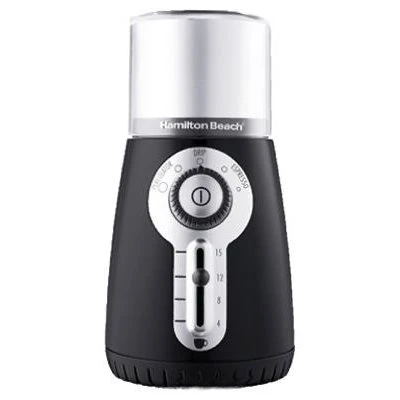 Custom Grind Deluxe Black & Chrome Coffee Grinder With 3 Grind Settings