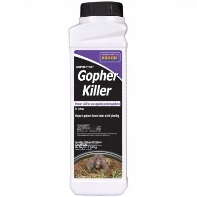 Gophertox Gopher Killer, Poison Bait Granules Protect Lawn & Garden, 1 Lb. Ready-to-Use
