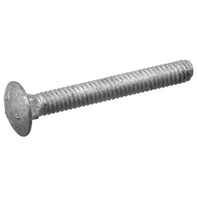 Carriage Bolt, Galvanized Steel, 3/8-16 x 8 In., 50-Pk.